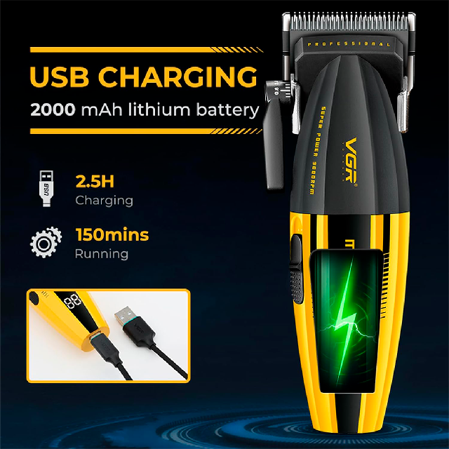 Clipper Vgr Muscular C1 Negro Dorado V-285 Emp 20