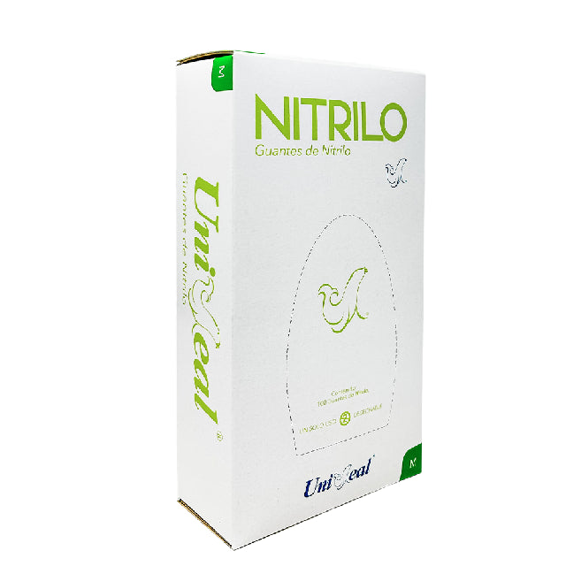 Caja Guante Uniseal Nitrilo VERDE MEDIANO 100pza