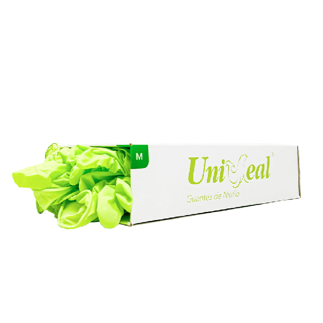 Caja Guante Uniseal Nitrilo VERDE MEDIANO 100pza