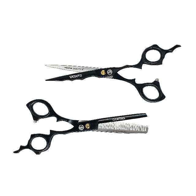 Combo Tijeras Trento Acero Japones Negro 6" 152464