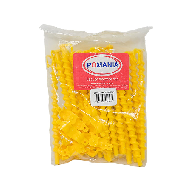 Carrete Espiral Pomania Amarillo 25Pza