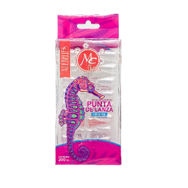 Tip Mc Nails Transparente Punta De Lanza 200Pza Mctp013