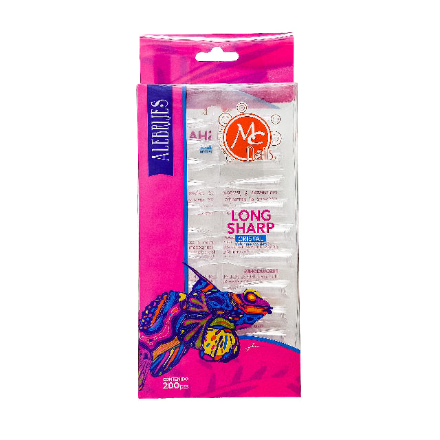 Tip Mc Nails Transparente Long Sharp 200Pza Mctp071