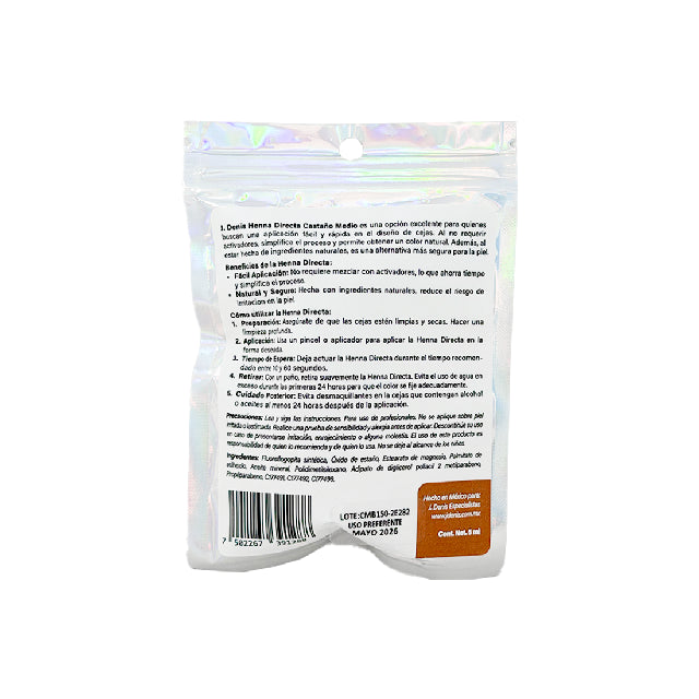 Pigmento Ceja Jdenis Henna Directo Castaño Medio 5Ml