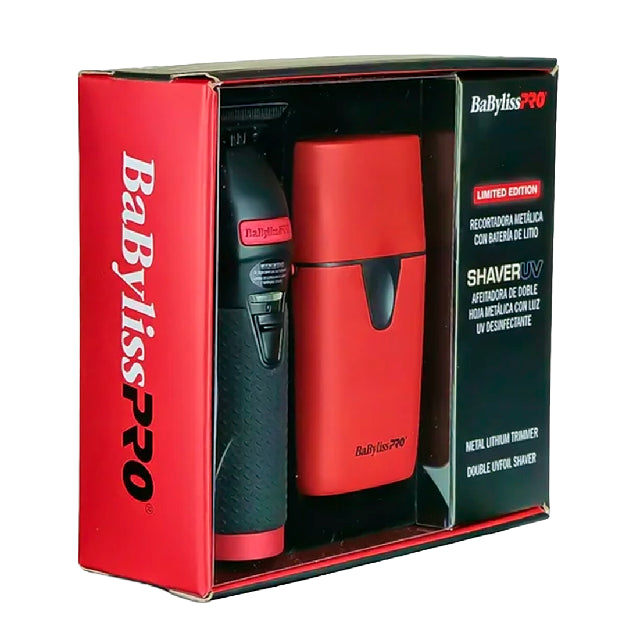 Combo Babyliss Skeleton Y Shaver Uv Rojo Negro