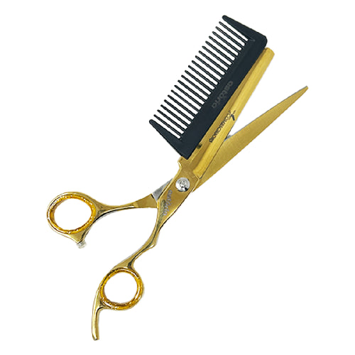 Tijera Astoria Con Peine Combscissors Dorada