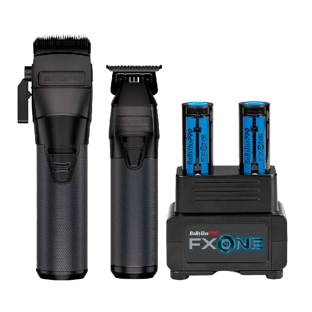 Combo Babyliss Clipper Y Trimmer Fx One Black + Cargador Con 2 Baterias