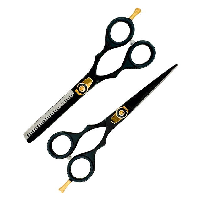 Combo Tijeras Aashta 5.5" Acero Negro Picbsk-68