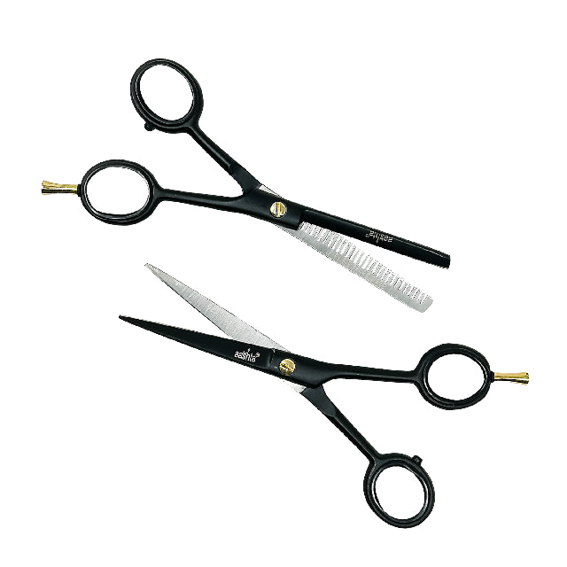 Combo Tijeras Aashta 5.5" Negro Picbsk-98