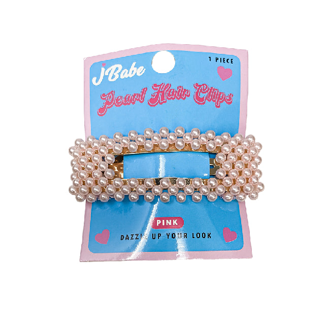Broche Perla Rosa Jbabe Pearl Hair Clips 1Pza Hc13