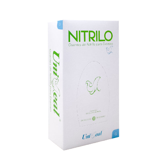 Caja Guante Uniseal Nitrilo VERDE LIMON GRANDE 100pza