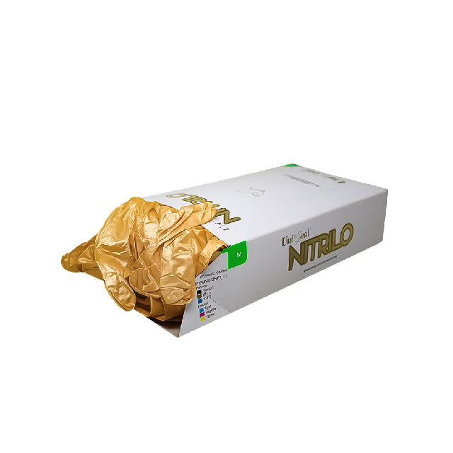 Caja Guante Uniseal Nitrilo Oro Mediano 100Pza