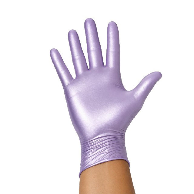 Caja Guante Uniseal Nitrilo Morado Metalico Grande 100Pza