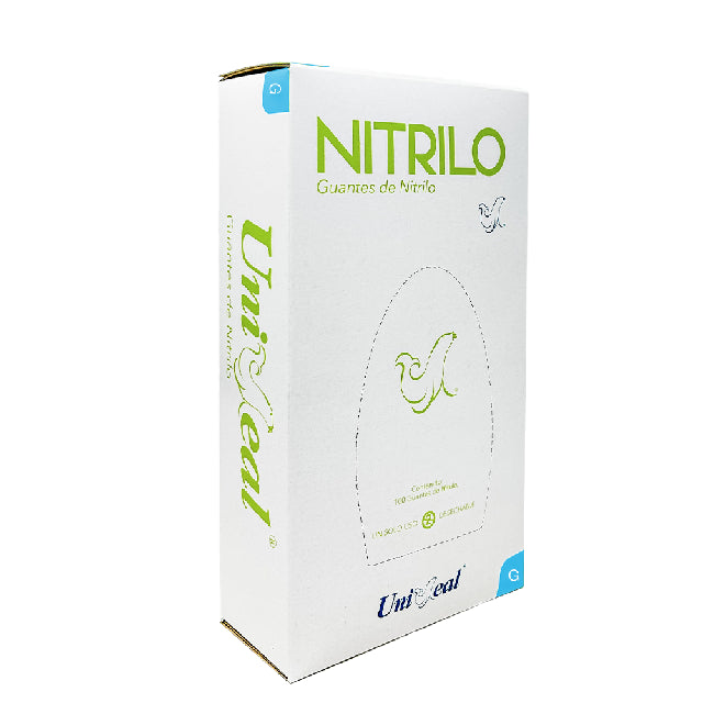 Caja Guante Uniseal Nitrilo Verde Grande 100Pza