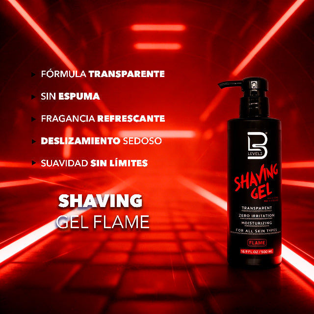 L3VEL3 Shaving Gel Flame 500 ml