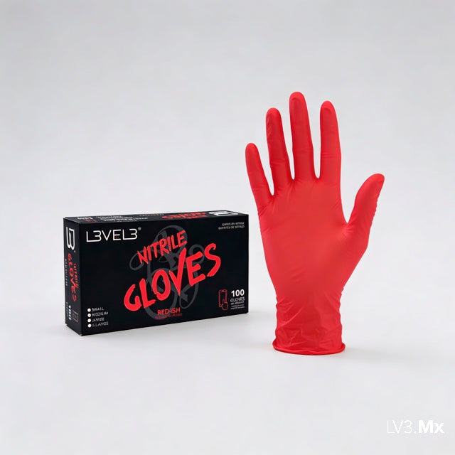 L3VEL3 NITRILE GLOVES RED-ISH SMALL 100CT