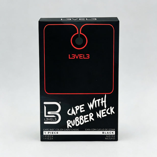 L3VEL3 CAPE WITH RUBBER NECK (BLACK W/RED TRIM)