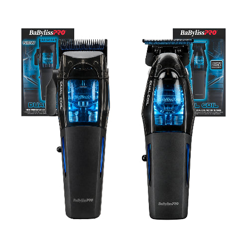 Combo Clipper Babyliss Dual Coil Black FX95C + Trimmer Babyliss Dual Coil Black FX95T