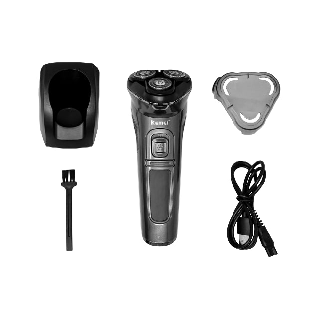 Shaver Kemei 3 Cabezales Negra KM-2805