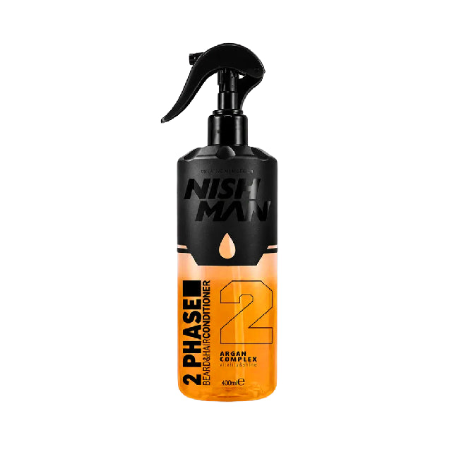 Tratamiento Barba y Cabello Nish Man Dos Fases Argan Complex 400ml Emp24