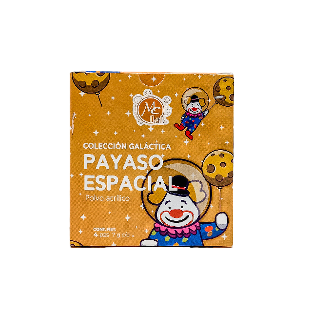Acrilicos Mc Nails Coleccion Payaso Espacial 4Pza Mcca067