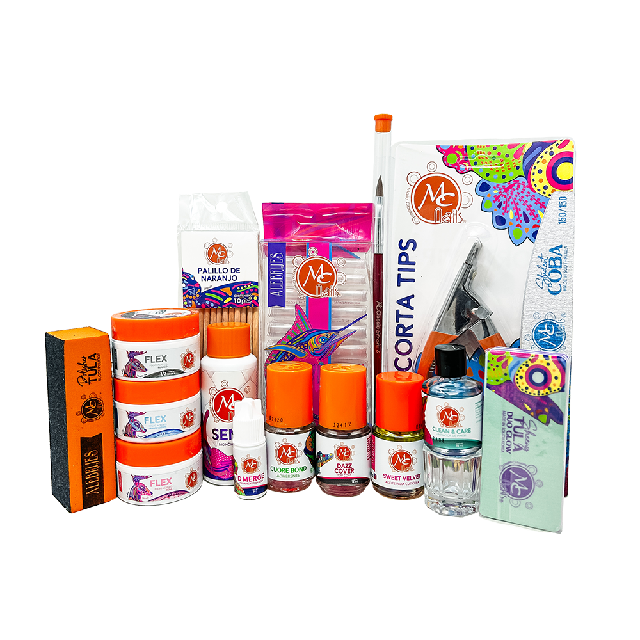 Combo Uñas Mc Nails Practi Kit Chico Maletin 18Pza
