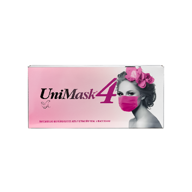 Cubrebocas UniMask4 Rosa 50pza