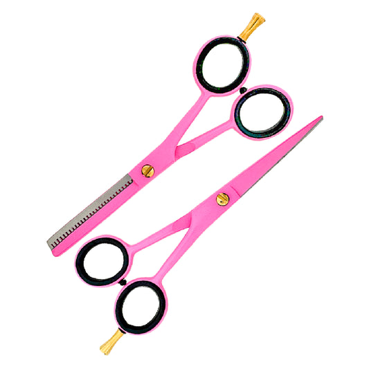 Combo Tijeras Aashta 5.5" Rosa PICBSK-66