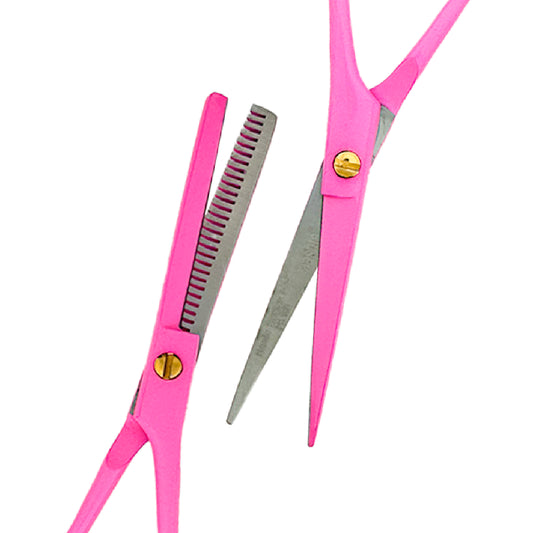 Combo Tijeras Aashta 5.5" Rosa PICBSK-66