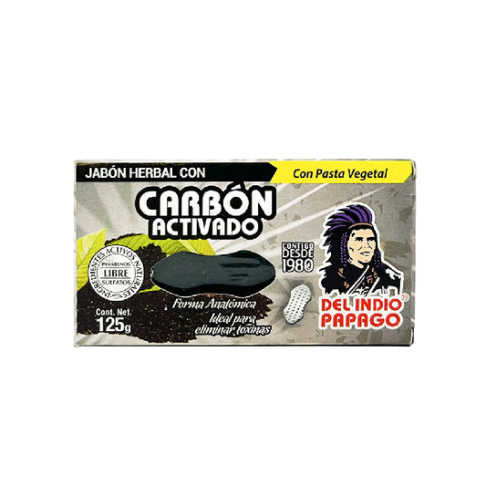 Jabon Facial Indio Papago Carbon Activado 125g