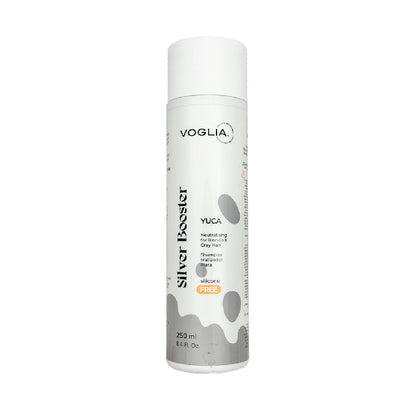 Matizador Voglia Plata Silver Booster Yuca Shampoo 250ml