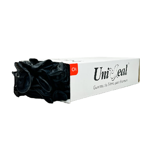 Caja Guante Uniseal Nitrilo NEGRO CHICO 100pza