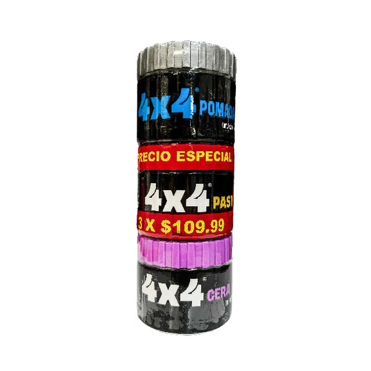 Combo 4x4 Pomada Cera y Pasta 100g