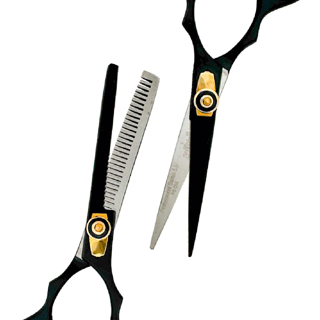 Combo Tijeras Aashta 5.5" Acero Negro PICBSK-68