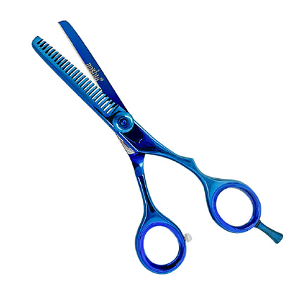 Combo Tijeras Aashta 5.5" Titanio Azul PICBSK-64