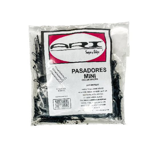 Pasador ARI Negro Mini 500pza