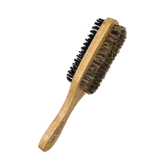 Cepillo Doble Barba Madera barber Pro 1828-GDE