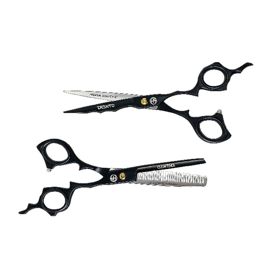 Combo Tijeras Trento Acero Japones Negro 6" 152464