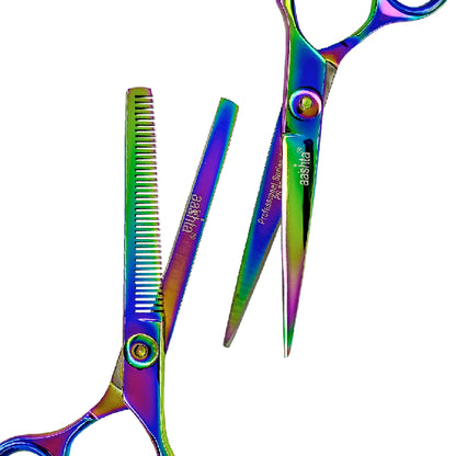 Combo Tijeras Aashta 6" Acero Tornasol PICBSK-95