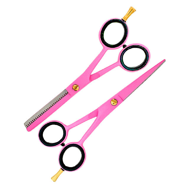 Combo Tijeras Aashta 5.5" Rosa PICBSK-66