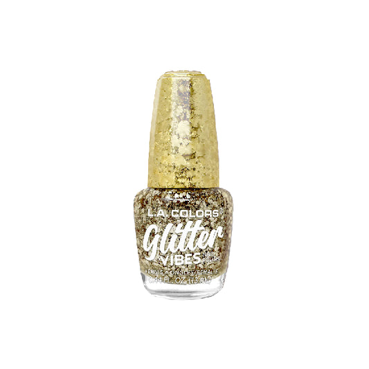 Esmalte La Colors Glitter Vibes Golden Glow CNL356