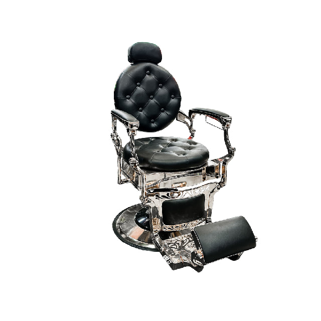 Sillon Bergamo Clasico Plata y Negro 152787