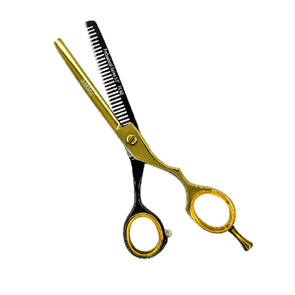 Combo Tijeras Aashta 5.5" Dorado Negro PICBSK-90
