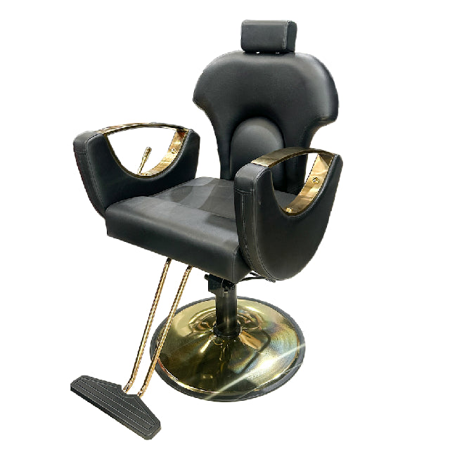 Sillon Ferrera Negro Dorado Respaldo Alto 153501