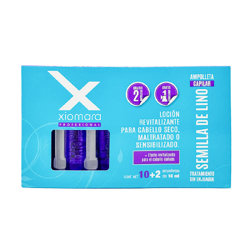 CAJA Ampolleta Xiomara Leave In Semilla Lino 12pza