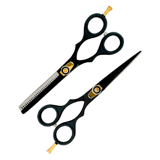 Combo Tijeras Aashta 5.5" Acero Negro Picbsk-68