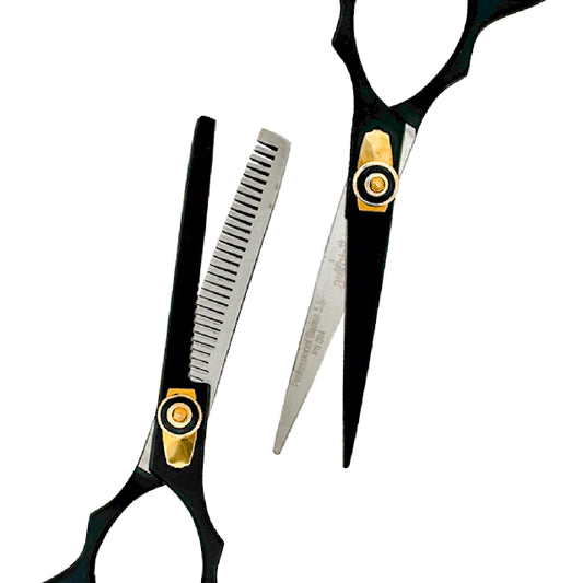 Combo Tijeras Aashta 5.5" Acero Negro Picbsk-68