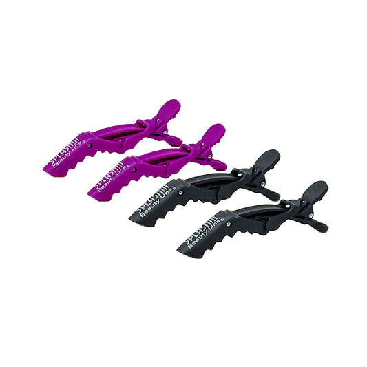 Pinza Cocodrilo Splash Negro/Morado 4Pza 1476-00