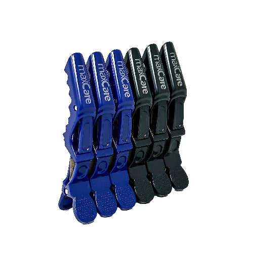 Pinza Cocodrilo Maxcare Negro Azul 6pza