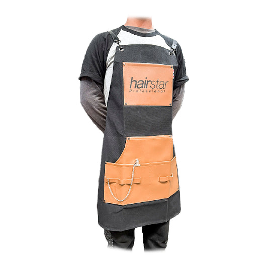 Mandil Barber Hairstar Negro Y Cafe